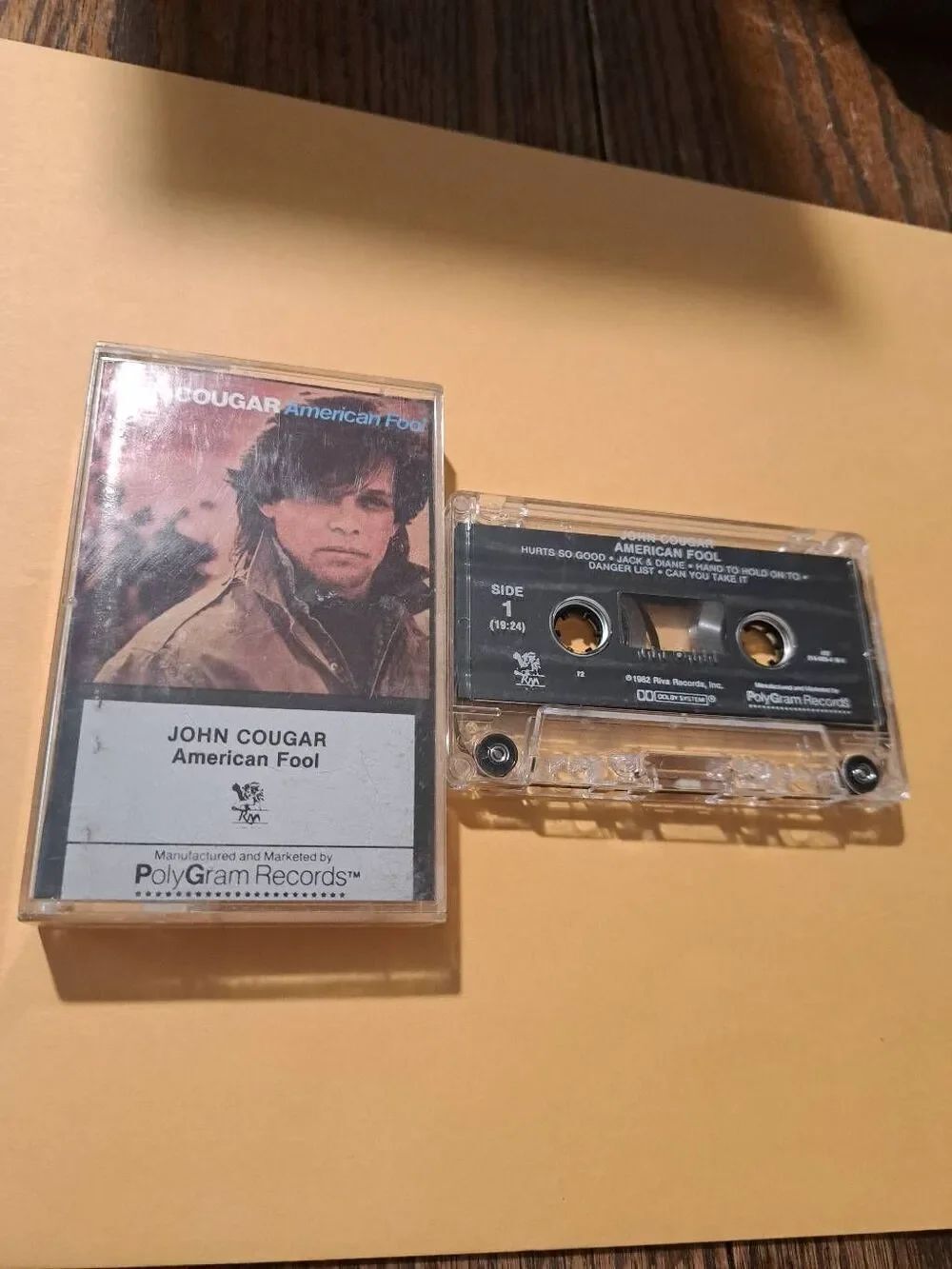 Vintage 1982 John Cougar American Fool Cassette Polygram Records Case Cover